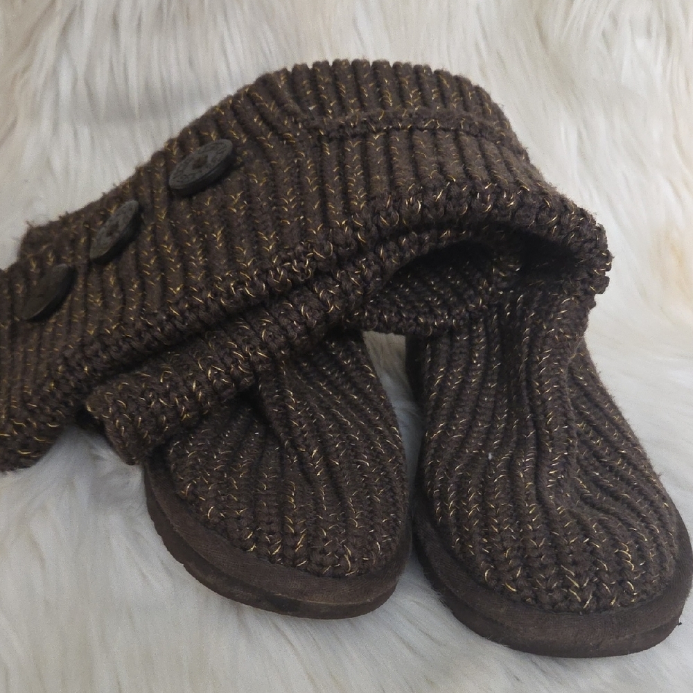 UGG Chocolate Knit Button Boots - image 7